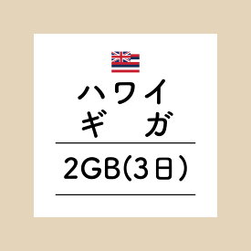 【おかわり ハワイ3日2GBプラン】(チャージ)