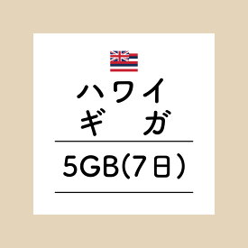 【おかわり ハワイ7日5GBプラン】(チャージ)