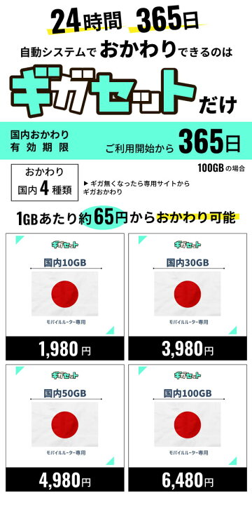 楽天市場】1年間30GB付 ポケット(モバイル)WiFi ギガセット契約不要 