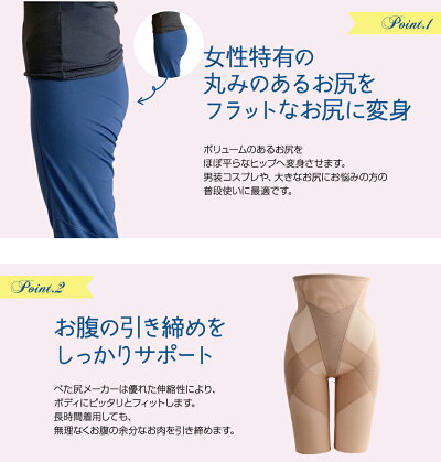 楽天市場 ぺた尻メーカー ペタ尻 2枚までネコポス送料無料 男装 コスプレ時にもおすすめ 尻つぶしガードル ベージュ S M L Llおなべ 尻つぶし 尻潰し コスプレ ぺた尻 男装 お尻 小さく 大きい 肌かくしーと楽天市場店