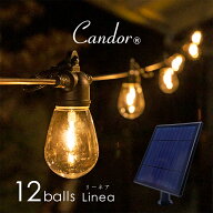 ソーラーライト 屋外 Candor(R) 明るい おしゃれ 防水 充電式 ストリングライト LED 電球型 センサーライ…