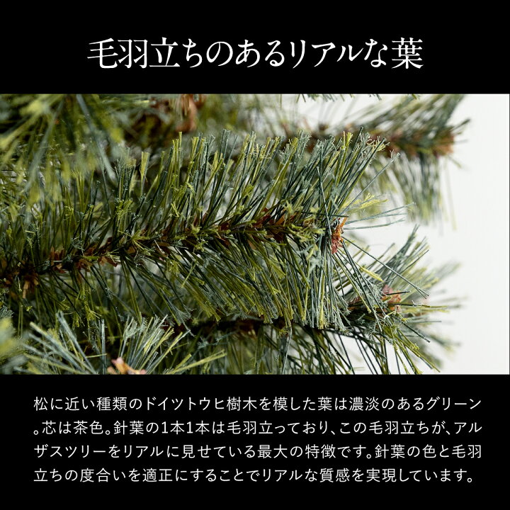 楽天市場 Alsace R 公式 デイリーランキング98日連続1位 予約 クリスマスツリー 150cm 豊富な枝数 22ver 樅 高級 ドイツトウヒ ツリー オーナメント なし アルザス ツリー Alsace おしゃれ ヌードツリー 北欧風 まるで本物 スリム 組み立て5分 散らからない