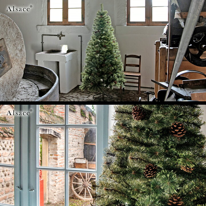 楽天市場 Alsace 公式 デイリーランキング98日連続1位 予約 クリスマスツリー 150cm 豊富な枝数 22ver 樅 高級 ドイツトウヒ ツリー オーナメント なし アルザス ツリー Alsace おしゃれ ヌードツリー 北欧風 まるで本物 スリム 組み立て5分 散らからない Ornament