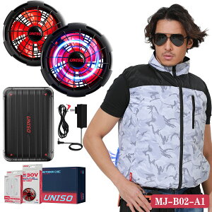 �ySNS��l�C�I30V �����t�@���zUNISO �󒲍�ƕ� �x�X�g 30V ��e��20000mAh �o�b�e���[ �t�@���t�� �t���Z�b�g S-5L �� ���Z�b�g �t�@���t����ƕ� �󒲃E�G�A �M���Ǒ΍� �ҏ��΍� ������ ��ƒ�