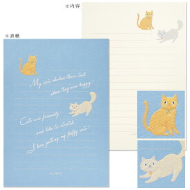 G.C.PRESS 便箋 Happy Cats 210x 148mm A5 ヨコ罫線入 1柄12枚入(洋風/ネコ/シンプル/かわいい/多目的)