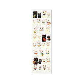 シール 起毛 招き猫(1シート30ピース) 133-60【ジーシープレス 公式】[ G.C.PRESS 文房具 ふわふわシール 起毛シール 封シール デコレーションシール キャット 縁起物 金運 幸運 ギフト]