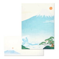 便箋18枚・封筒6枚レターセット｜紙司撰 OA Fujiyama｜便箋サイズ：257x182mm、封筒サイズ：110x220mm[XB…
