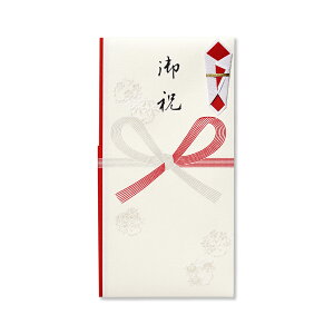 金封 熨斗付 御祝 花丸文 シルク 花結び 180x92mm 1組入 (封筒タイプ中袋付/誕生日/入学/合格) | G.C.PRESS(ジーシープレス)