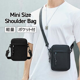 ミニショルダーバッグ メンズ 小さい レディース ミニサイズ スマホショルダー ポシェット 斜めがけ スマホポーチ ミニバッグ 旅行 サブバッグ 撥水 無地 縦型 シンプル サイクリング ツーリング 自転車 ポイント消化 軽い