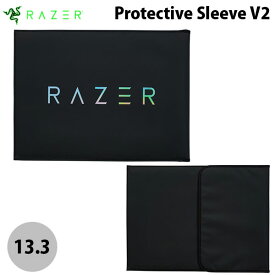 Razer公式 Razer Protective Sleeve V2 13.3inch マウスマット付き PVC キャンパス製高耐久スリーブ # RC21-01570100-R3M1 レーザー (ノートPCスリーブケース)