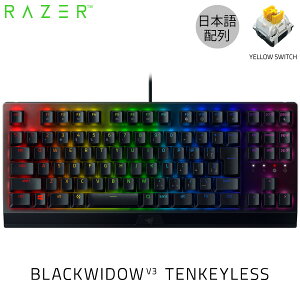 yRazerz Razer BlackWidow V3 Tenkeyless JP Yellow Switch {z eL[X JjJ Q[~OL[{[h # RZ03-03491900-R3J1 [U[ (L[{[h)