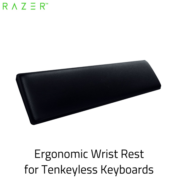 長時間のキーボード使用時も手首を快適にサポート Razer公式 Razer Ergonomic Wrist Rest 高品質 激安セール テンキーレスキーボード用 レザーレット製 リストレスト 17リリース # RC21-01710100-R3M1 メモリーフォームクッション レーザー 9