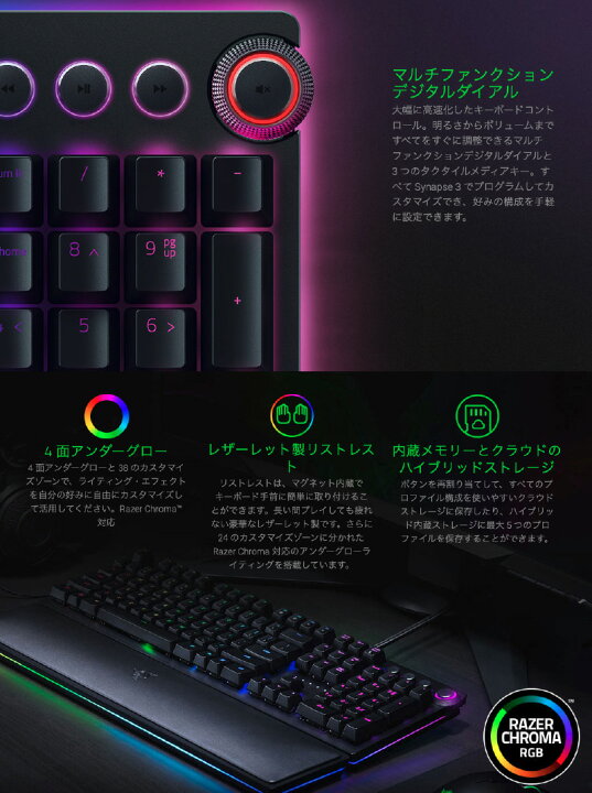 楽天市場】Razer公式 Razer Huntsman Elite 英語配列 リニア 