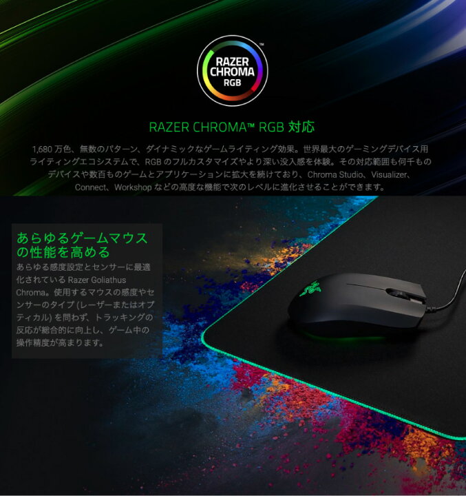 楽天市場 Razer公式 あす楽対応 Razer Goliathus Extended Chroma マルチライティング ゲーミングマウスパッド Mercury White Rz02 R3m1 レーザー ゲーミングマウスパッド Gaming Center By Grapht