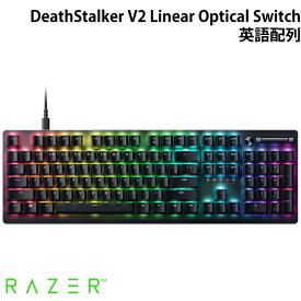 【公式店限定 今なら特典付き!】 Razer公式 Razer DeathStalker V2 英語配列 有線 静音リニアオプティカルスイッチ 薄型ゲーミングキーボード Linear Optical Switch # RZ03-04500100-R3M1 レーザー (キーボード)