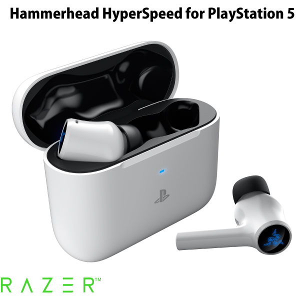 Razer公式  <br>Razer Hammerhead HyperSpeed for PlayStation 完全ワイヤレス Bluetooth 5.2 ゲーミングイヤホン レーザー (左右分離型ワイヤレスイヤホン)