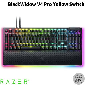 【Razer公式】 Razer BlackWidow V4 Pro Yellow Switch 英語配列 黄軸 有線 コマンドダイヤル&マクロキー搭載 メカニカル ゲーミングキーボード # RZ03-04681800-R3M1 レーザー (キーボード)