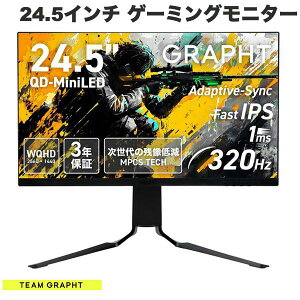 [^i] Team GRAPHT Gaming Monitor QD-Mini LED pl 24.5C` Q[~Oj^[ # GRT063-2532DML-BK `[Otg (fBXvCEj^[)