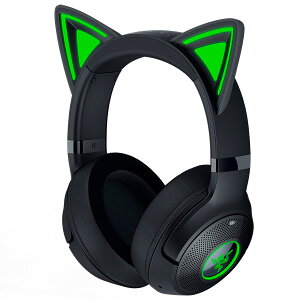 【Razer公式】 Razer Kraken Kitty V2 BT Bluetooth 5.2 ワイヤレス接続 ライティングエフェクト 対応 ネコミミ ゲーミング ヘッドセット Black # RZ04-04860500-R3M1 レーザー (ヘッドセット イヤホンマイク・Blue