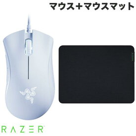【公式限定セット】お得なまとめ買い Razer マウス＋マウスマット DeathAdder Essential White / Gigantus V2 M # RZ01-03850200-R3M1 レーザー (マウス)