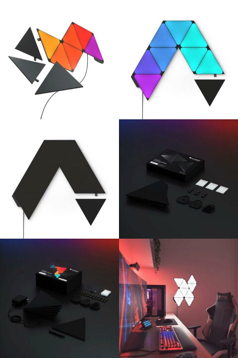 楽天市場】Nanoleaf Shapes ブラックトライアングル スターターパック 