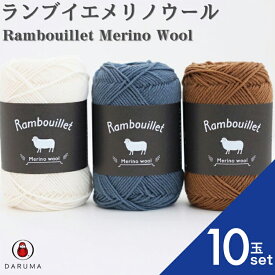 ダルマ ランブイエメリノウール【10玉セット】01-5810 DARUMA 秋冬毛糸 手編み糸 編み糸 毛糸 毛 ウール 毛編み糸 DARUMA ダルマ 手芸 秋冬 編み物 ニット セーター カーディガン ベスト 帽子 スヌード ストール マフラー