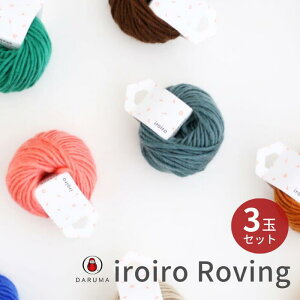 ダルマ iroiro Roving イロイロ ロービング 3玉 DARUMA 春夏 手編み糸 編み糸 クラフト 1420
