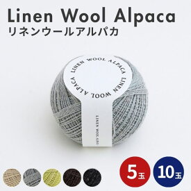 【最大1500円クーポン：スーパーSALE限定】リネンウールアルパカ 5玉 10玉 糸 ウール リネン アルパカ 毛編み糸 DARUMA ダルマ 手芸 春夏 編み物 ベスト ショール プルオーバー
