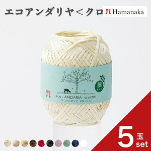 【5玉セット】 毛糸 Hamanaka ハマナカ エコアンダリヤ <クロッシェ> 全5色 毛糸 編み物 手編み かぎ針編み 毛糸セット 初心者向け毛糸 通販 おしゃれ 毛糸 詰め合わせ