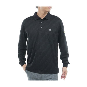 マンシングウェア Munsingwear ストレッチ ロゴジャカード長袖ポロシャツ