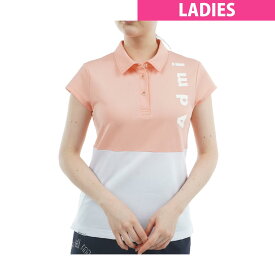 アドミラル　Admiral　ストレッチ 鹿の子ブロッキング キャップスリーブ半袖ポロシャツ　レディス