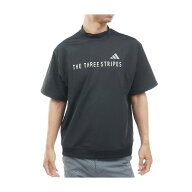 アディダス　Adidas　モックネック半袖シャツ