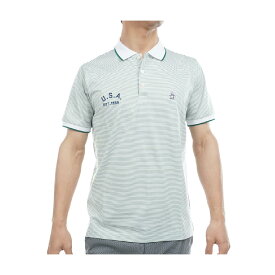 マンシングウェア　Munsingwear　SEASON ハイゲージ鹿の子ボーダー半袖ポロシャツ