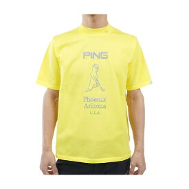 ピン　PING　Mr.PING ジャカード ストレッチ ハイネック半袖ニットシャツ