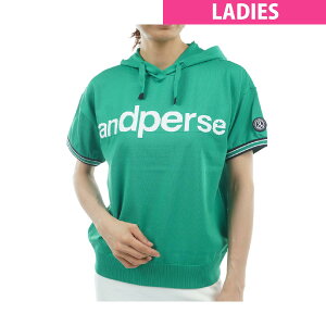 アンパスィ and per se ストレッチ アクティブニット半袖フーディーシャツ レディス