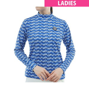 アンパスィ and per se ストレッチ ショットスムーザープリント長袖モックネックシャツ レディス