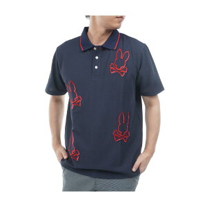 サイコバニー PSYCHO BUNNY GOLF ビッグバニーロゴ エンブロイダリー 半袖ポロシャツ