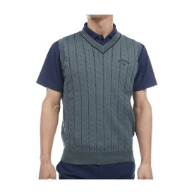 キャロウェイゴルフ　Callaway Golf　ヘリンボーン Vネックニットベスト