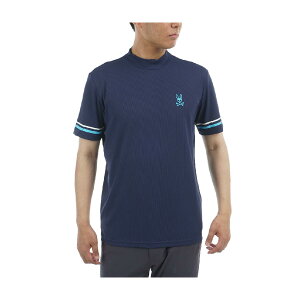 サイコバニー PSYCHO BUNNY スリーブライン モックネック半袖Tシャツ