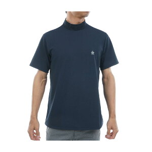 マンシングウェア Munsingwear ストレッチ フィラシス鹿の子 ロゴプリント モックネック半袖シャツ