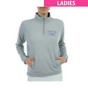 ピン PING ダンボール ハーフジップスウェット レディス