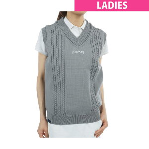 ピン PING ケーブルニットベスト レディス