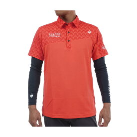 ルコックゴルフ　Le coq sportif GOLF　ストレッチ 長袖インナーシャツ付き半袖ポロシャツ