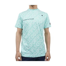 ルコックゴルフ　Le coq sportif GOLF　ストレッチフォーサー 総柄モックネック半袖シャツ