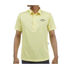 キャロウェイゴルフ　Callaway Golf　裏クールミニフラワープリント半袖ポロシャツ