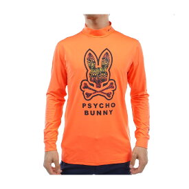 サイコバニー　PSYCHO BUNNY　グラデロゴパターン モックネック長袖Tシャツ