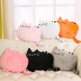 猫抱き枕 柔らかく低反発クッション カバー洗える 添い寝枕 癒される抱き枕 可愛い 気持ちいい抱き枕 ネコぬいぐるみ 動物クッション 多機能 椅子 ソファー背当て ふわふわ 猫グッズ