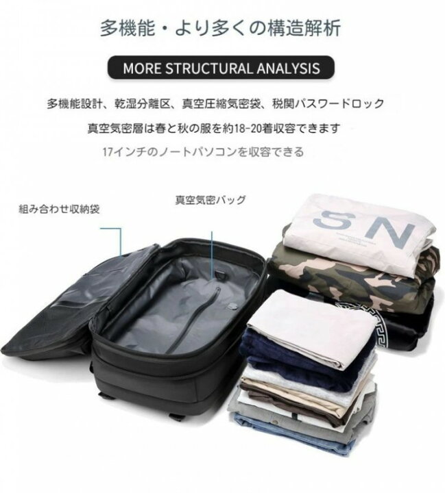 楽天市場】ビジネスリュック リュックサック メンズ バックパック 50L 