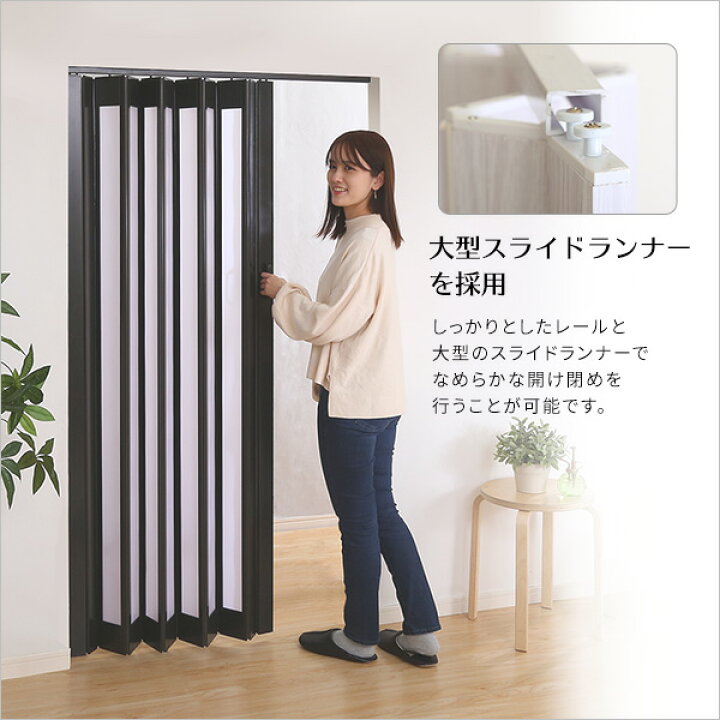 楽天市場】パネルドア 木目調 ガラス 2色 ホワイト ブラック 幅 95cm 