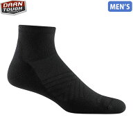 ダーンタフ DarnTough 靴下 メンズ Ms ラン クールマックス 1/4 ウルトラ ライトウェイト クッション ブ…